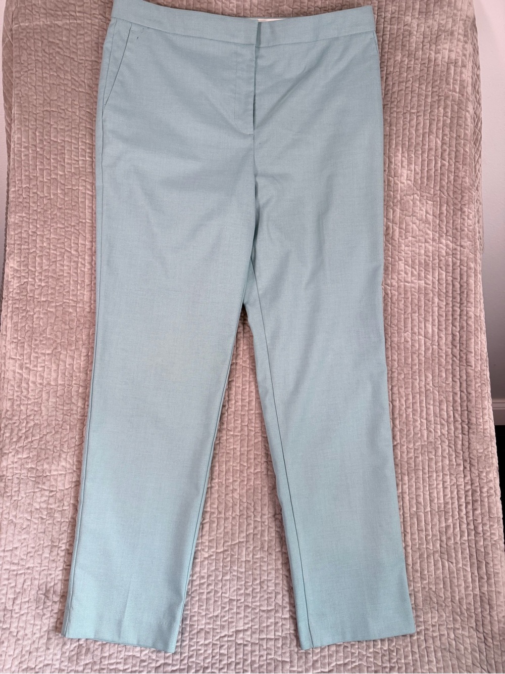 ANN TAYLOR Women's Ankle Dress Pants Size 14 Tall Light Blue Career Trouser